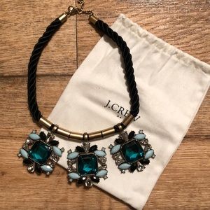 J. Crew Jeweled Rope Statement Necklace